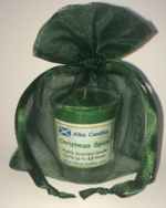  Christmas Spice Alba candle in a green gift bag 